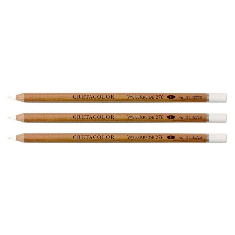 CretaColor Chalk Pencil 3pk - White Soft - Image 2